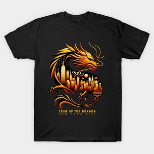 Golden NYC Dragon - 2024 Lunar New Year T-Shirt